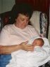 Mom holding baby Nathan 1995